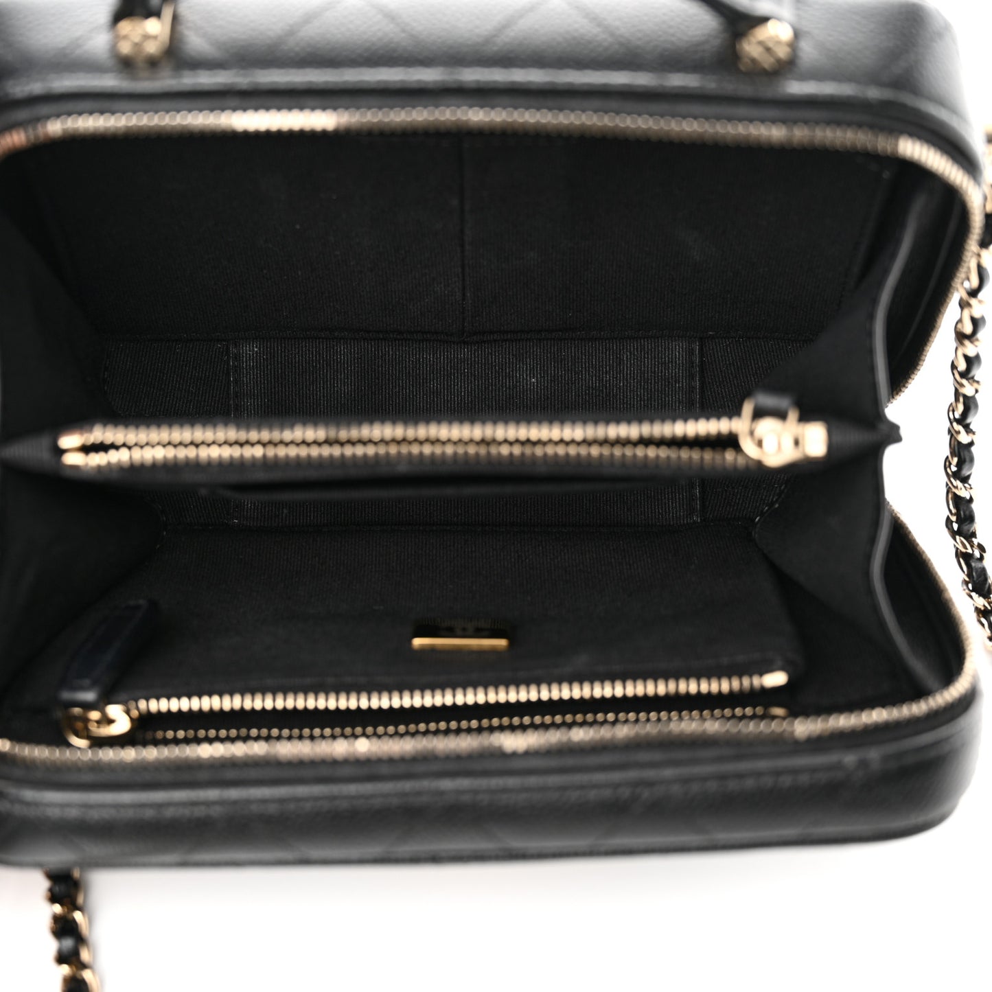 Caviar Quilted Vanity Case Black