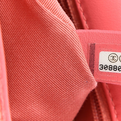 Chanel Sequin Quilted Medium Chanel 19 Flap Coral 9 of 10