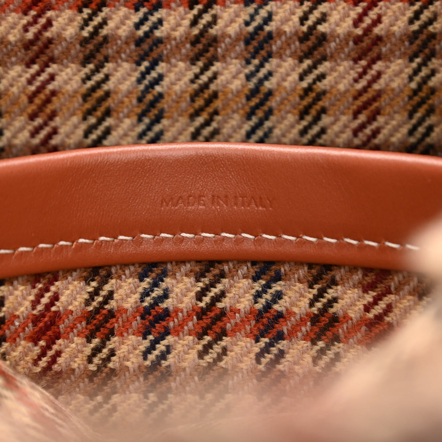 Tweed Calfskin Triomphe Small Cabas Thais Multicolor