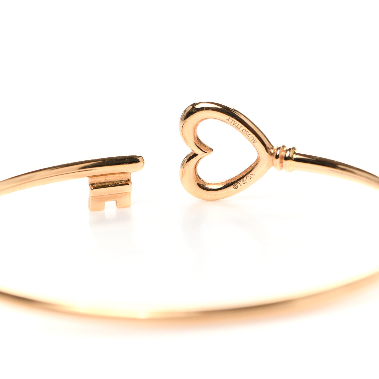 Tiffany 18K Yellow Gold Wire Heart Bracelet 4 of 4