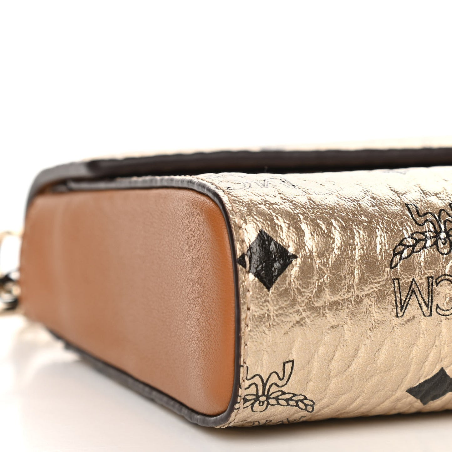 Metallic Visetos Medium Millie Crossbody Bag Berlin Gold