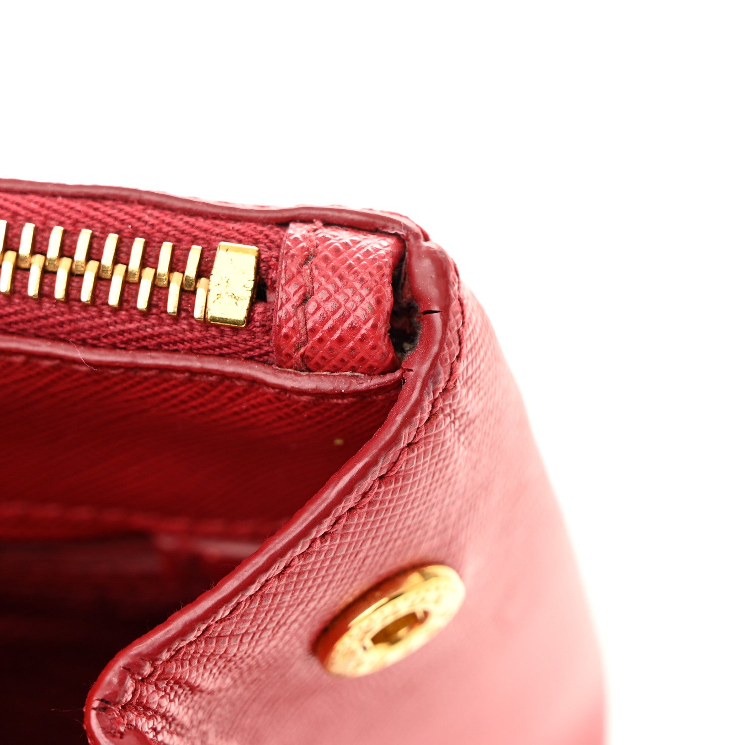 Prada Saffiano Small Galleria Double Zip Tote Fuoco 10 of 10