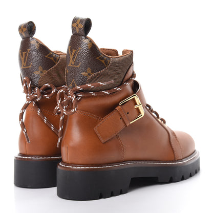 Louis Vuitton Calfskin Territory Ranger Combat Boots 38 Cognac 4 of 8