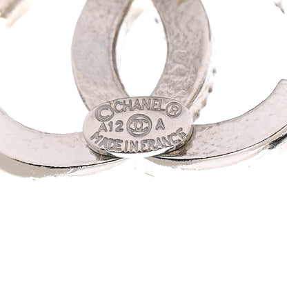 Chanel Crystal Mini Timeless CC Earrings Silver 4 of 4