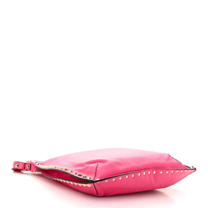 Valentino Garavani Vitello Small Rockstud Hobo Pop Fuxia 4 of 9