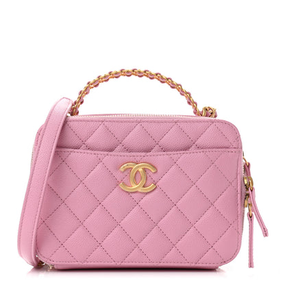 Chanel Caviar Quilted Pick Me Up Small Vanity Case Light Pink 1 of 14