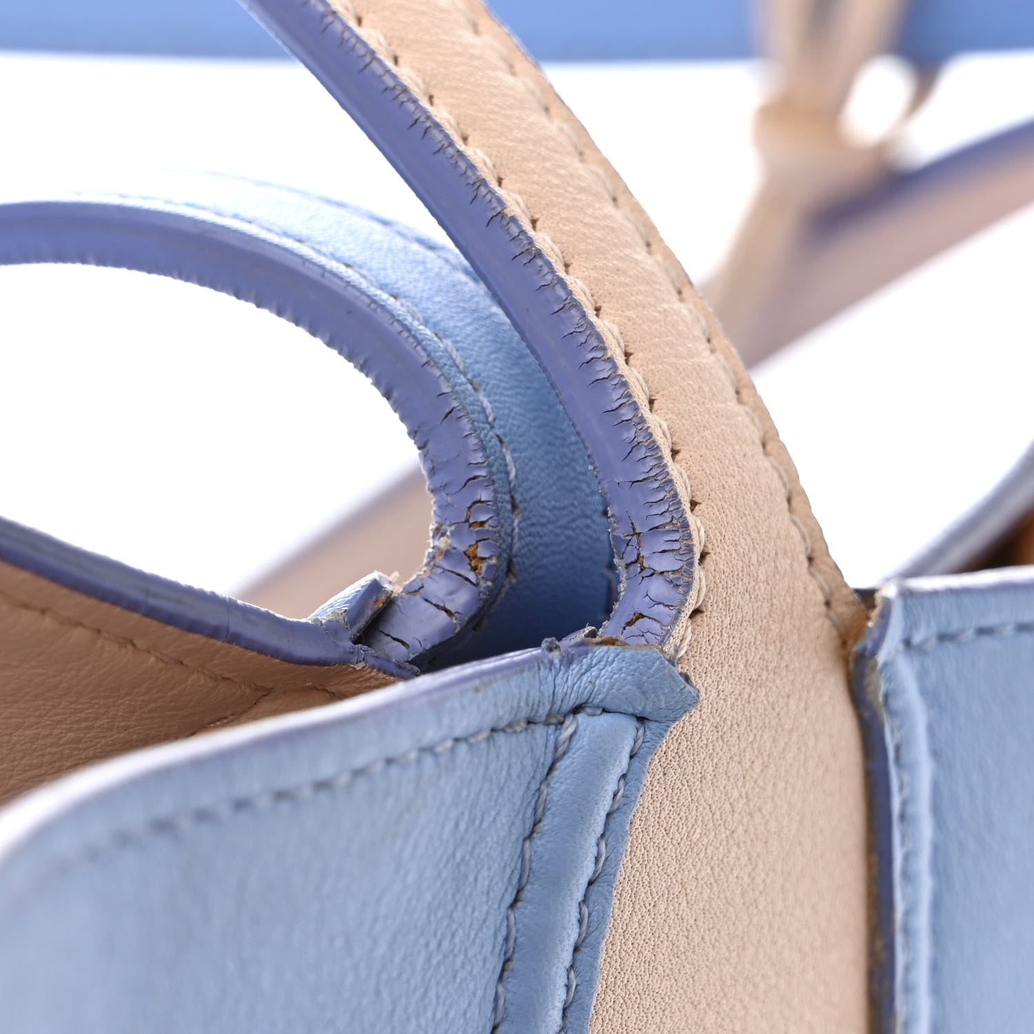 Christian Dior Calfskin Large Addict Shopping Tote Light Blue Beige 12 of 12
