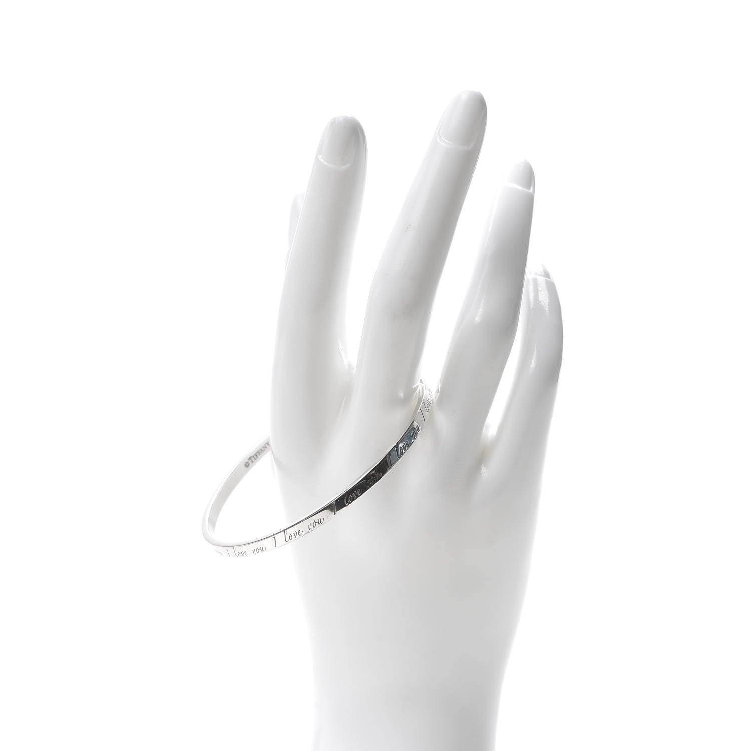 Tiffany Sterling Silver Love Notes Bangle Bracelet 2 of 4