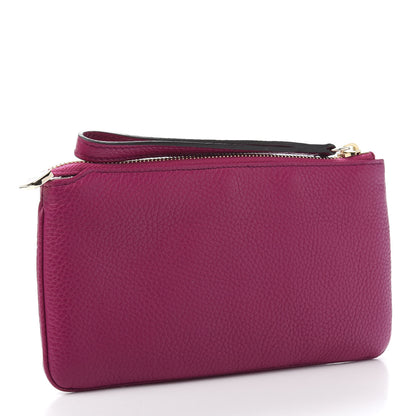 Gucci Pebbled Calfskin Soho Wristlet Bright Bougainvillea 3 of 10