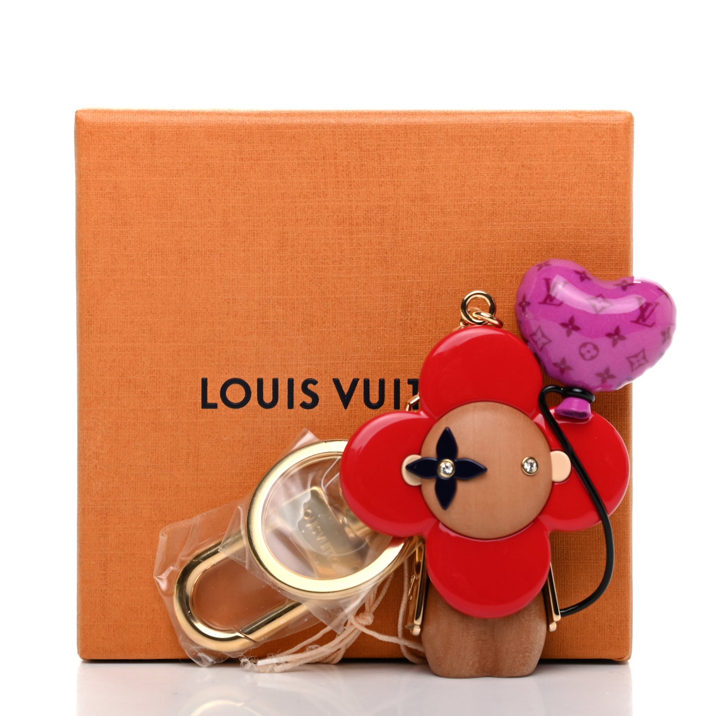 Resin Wood Vivienne Valentine Bag Charm Key Holder