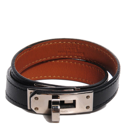 Hermes Chamonix Kelly Double Tour Bracelet S Black 1 of 6