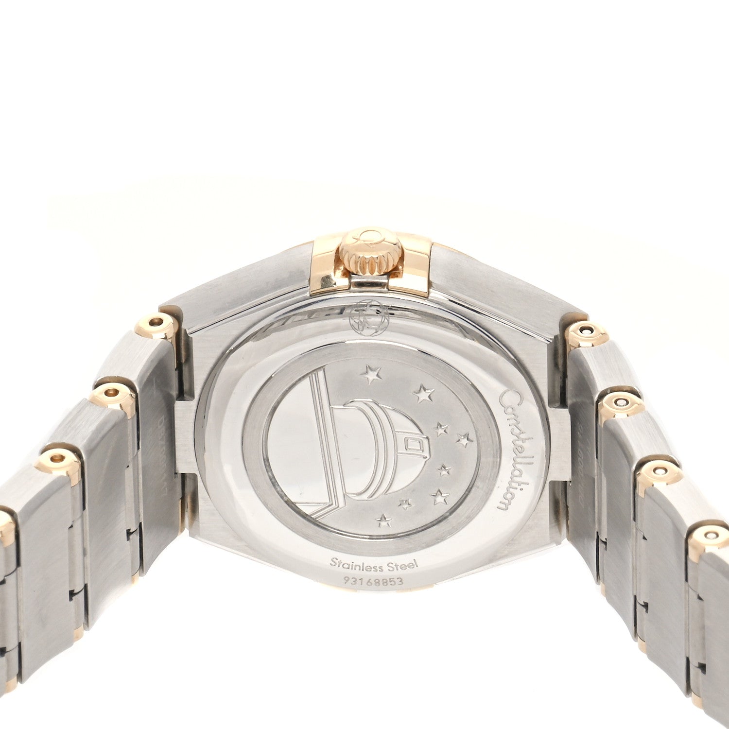 Omega Stainless Steel 18K Yellow Gold Mother of Pearl 25mm Constellation Quartz Watch 131.20.25.60.05.002 4 of 5