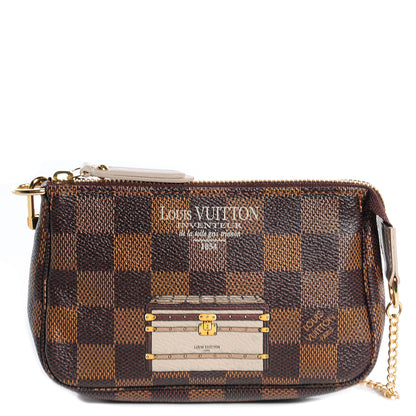 Louis Vuitton Damier Ebene Trunks and Locks Mini Pochette Accessories 1 of 8