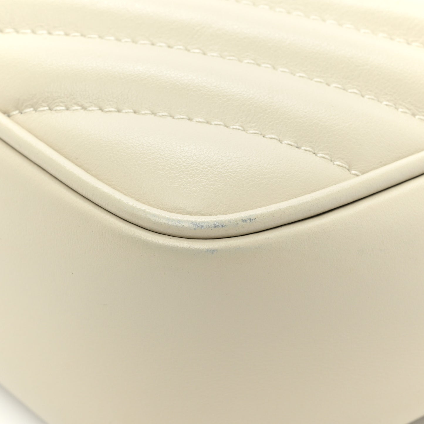 Calfskin Matelasse Monogram Lou Camera Bag Crema Soft