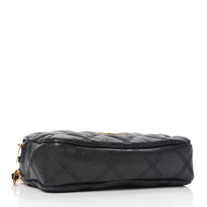 Saint Laurent Grained Lambskin Quilted Mini Becky Double Zip Bag Black 4 of 11