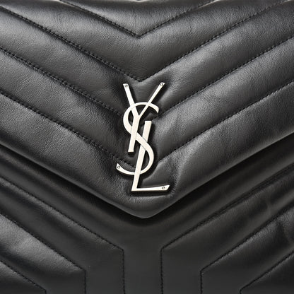 Saint Laurent Calfskin Y Quilted Monogram Medium Loulou Chain Satchel Black 9 of 12