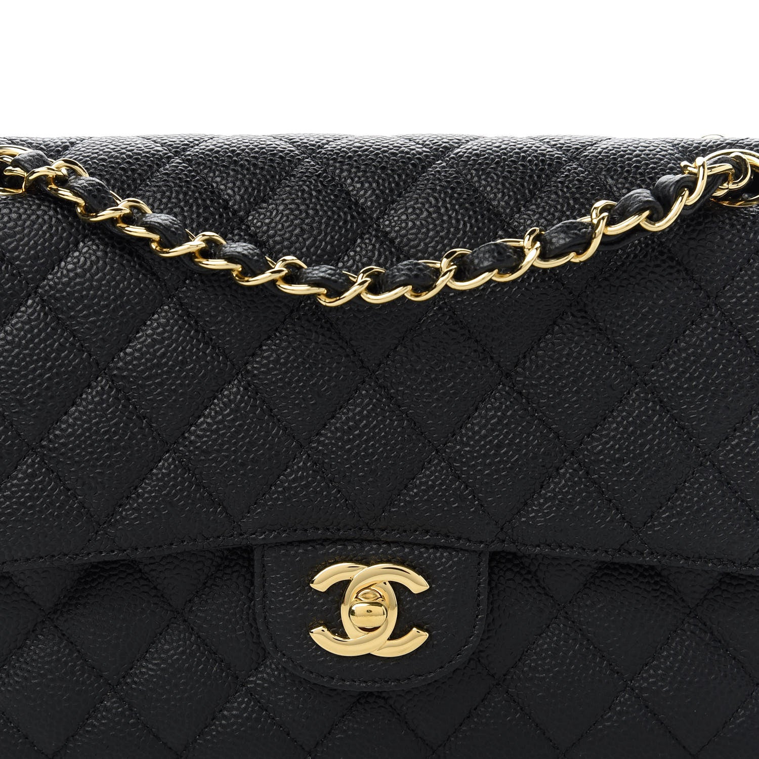 Chanel Caviar Quilted Medium Double Flap Black 10 of 11