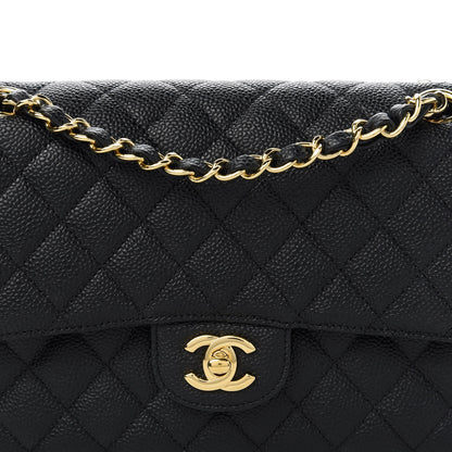 Chanel Caviar Quilted Medium Double Flap Black 10 of 11