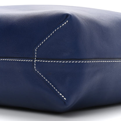 Hermes Veau Sikkim Double Sens 28 Reversible Tote Bleu Sapphire Bleu Paradis 13 of 14