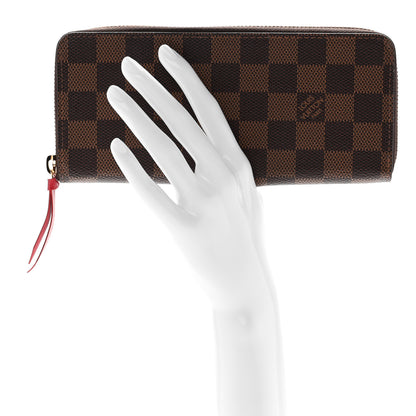 Louis Vuitton Damier Ebene Clemence Wallet Cherry 2 of 8