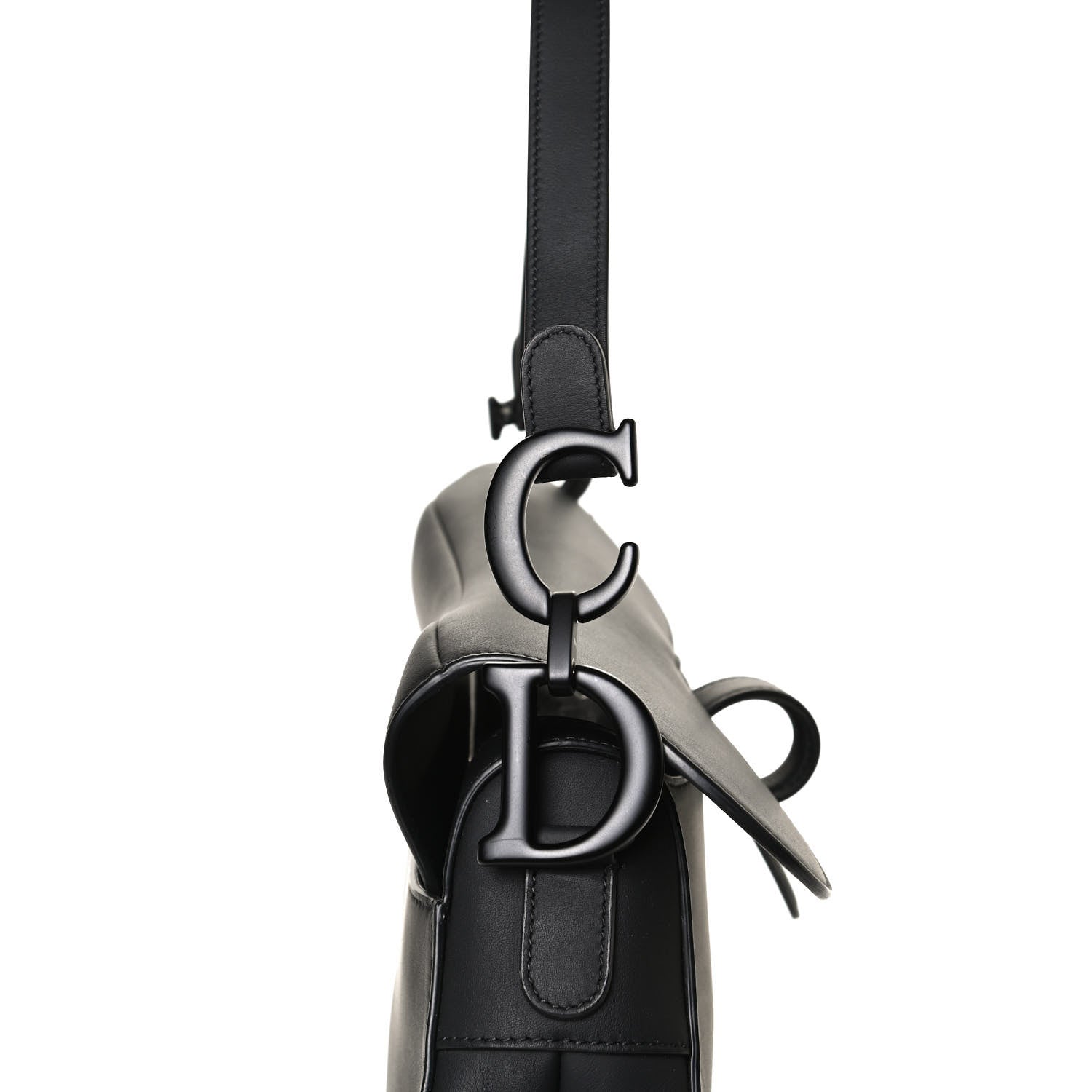 Christian Dior Ultra Matte Calfskin Saddle Bag Black 11 of 12