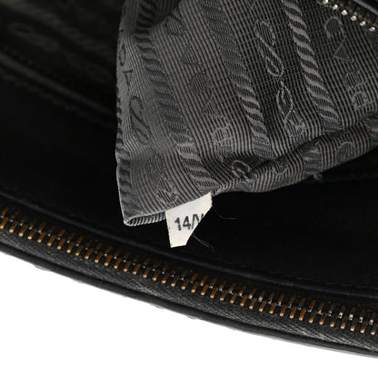 Prada City Calf Hand Stitched Small Galleria Double Zip Tote Black 8 of 12