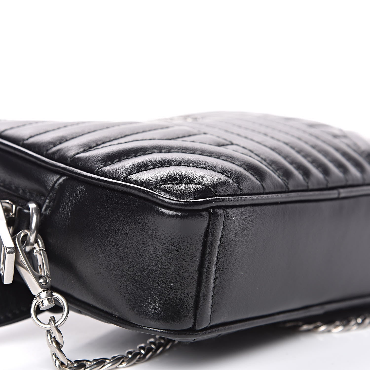 Prada Soft Calfskin Impunture Diagramme Belt Bag Black 8 of 9