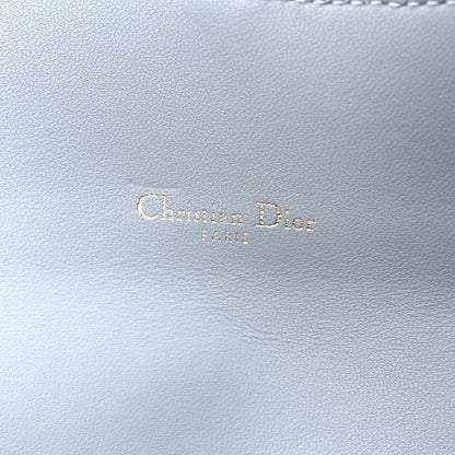 Christian Dior Grained Calfskin Saddle Chain Wallet Pouch Cloud Blue 7 of 10