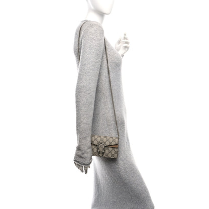 Gucci GG Supreme Monogram Super Mini Dionysus Shoulder Bag Taupe 2 of 9