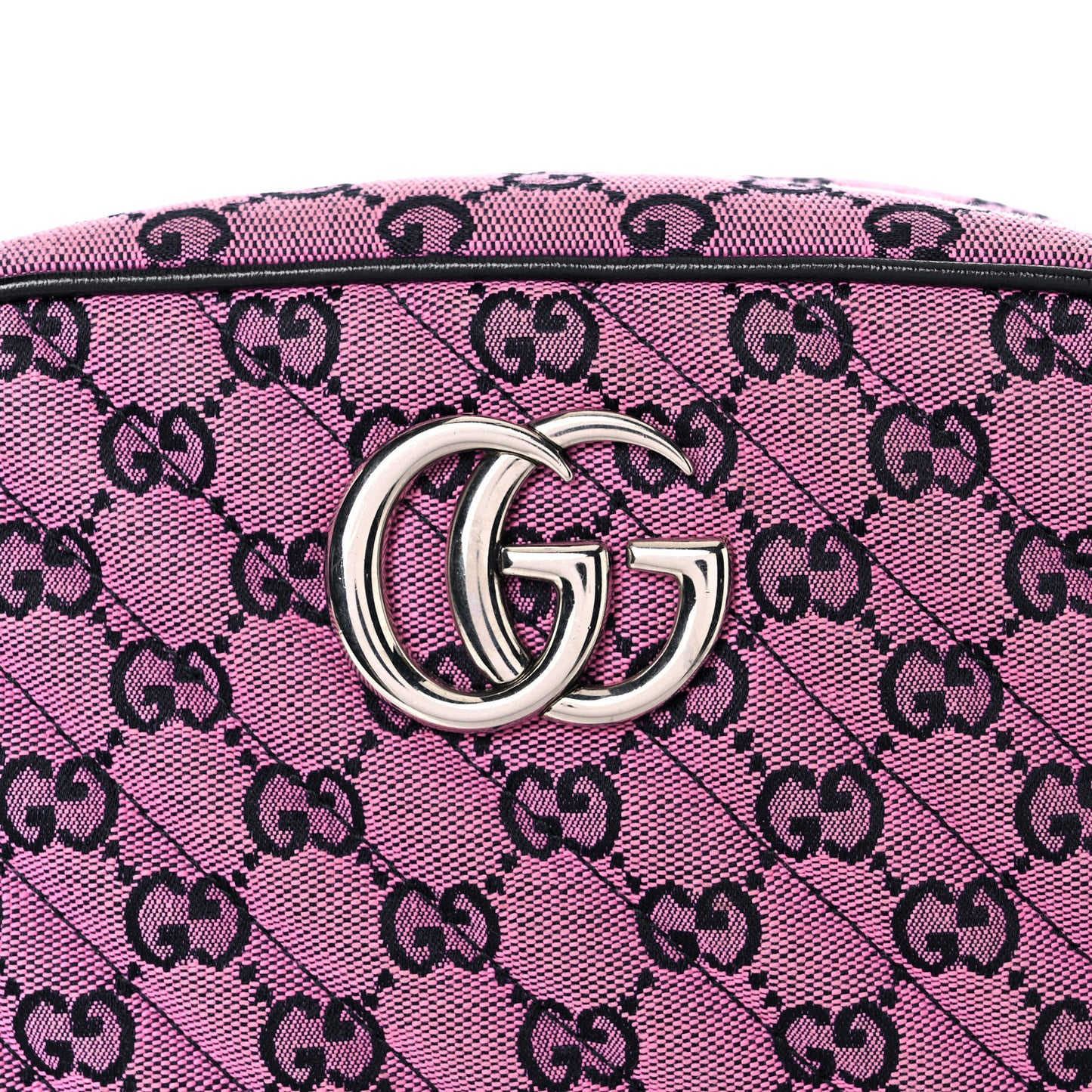 Monogram Multicolor Matelasse Diagonal Small GG Marmont Chain Shoulder Bag Pink Blue