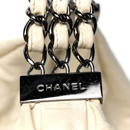 Chanel Lambskin Mini Rock and Chain Hobo White 7 of 9