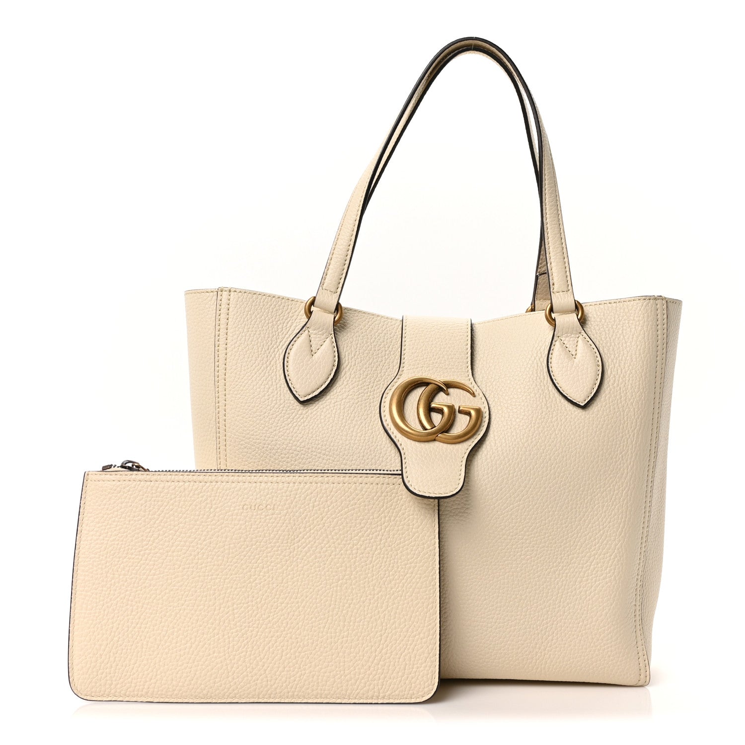 Gucci New Sakai Calfskin Lux Small Dahlia Tote Mystic White