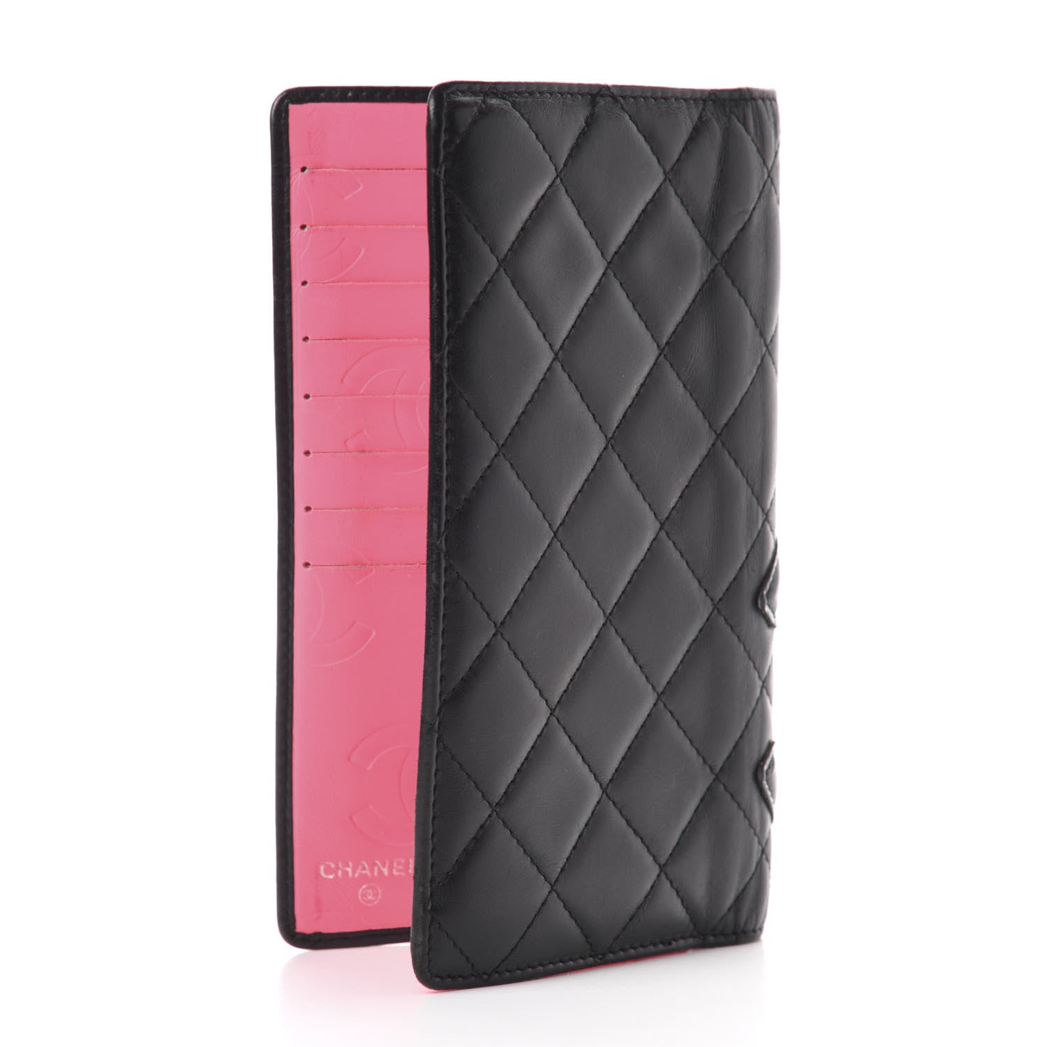 Chanel Calfskin Quilted Cambon Yen Wallet Black 3 of 9