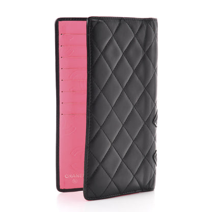 Chanel Calfskin Quilted Cambon Yen Wallet Black 3 of 9