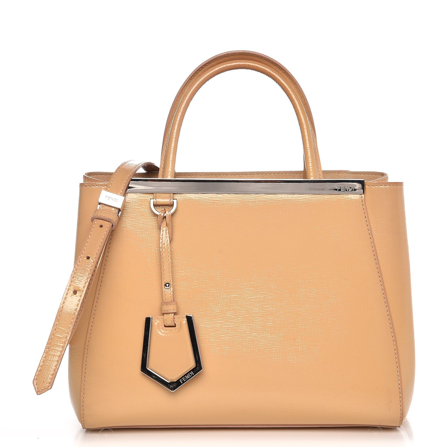 Fendi Vitello Vernice Camoscio Petite 2Jours Tote Make Up 1 of 14