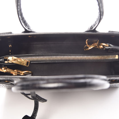 Saint Laurent Calfskin Crocodile Embossed Baby Sac De Jour Black 6 of 11