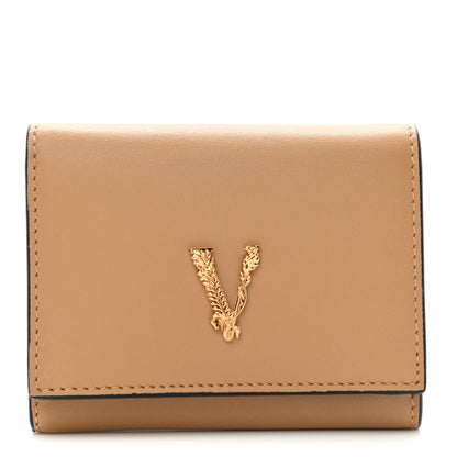 Versace Vitello Virtus Bi-Fold Wallet Caramel 1 of 9