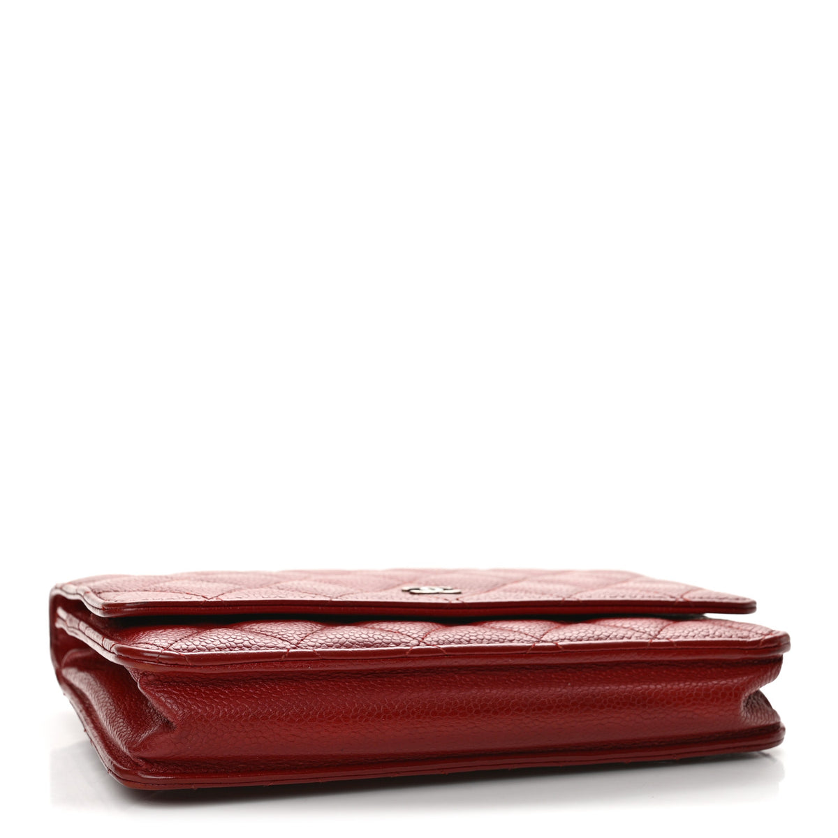 Caviar Quilted Wallet on Chain WOC Red