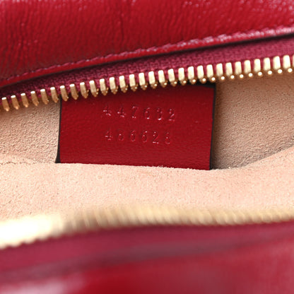 Gucci Monogram Azalea Calfskin Matelasse Diagonal Small GG Marmont Chain Shoulder Bag Beige Ebony New Cherry Red 7 of 9