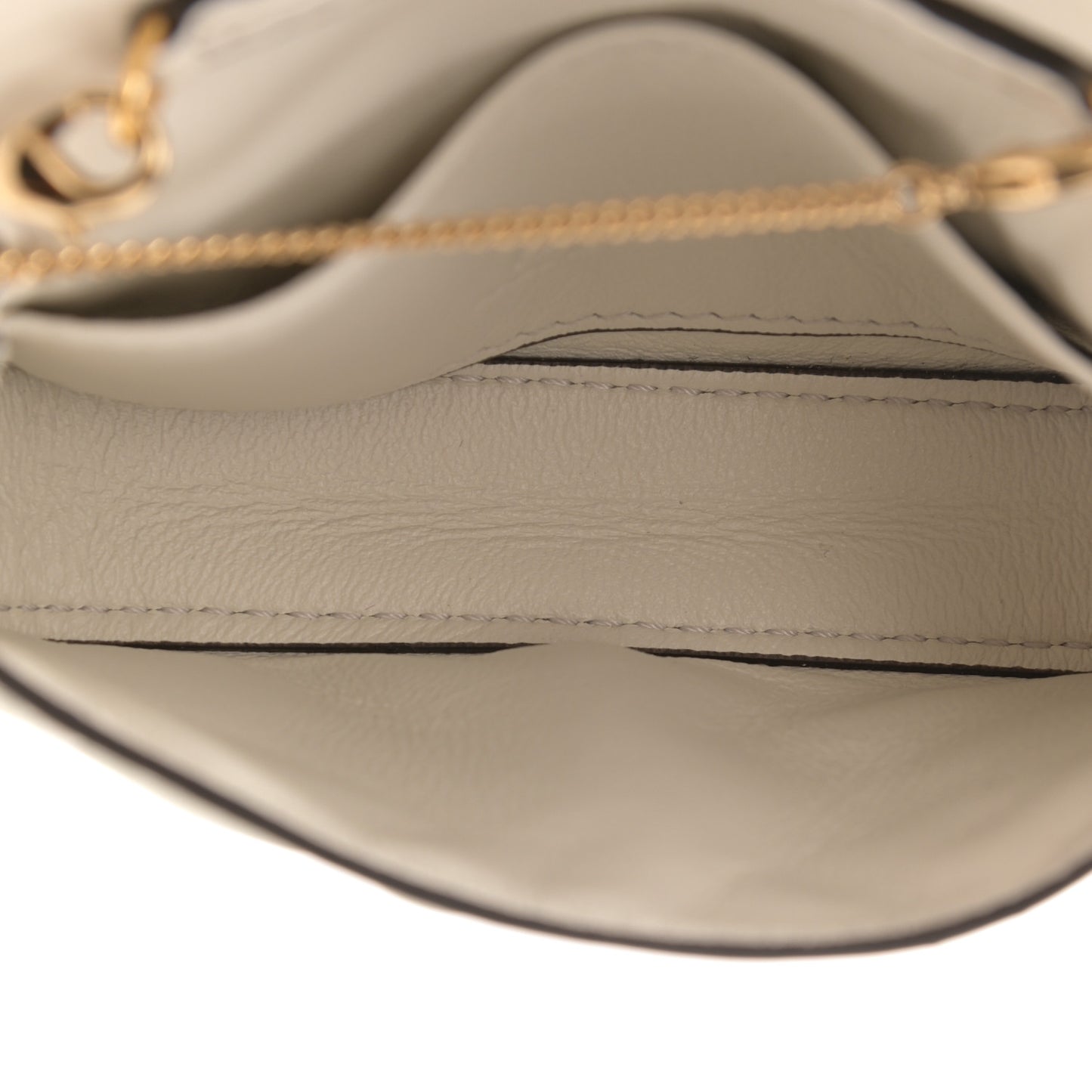 Nappa Matisse FF Embossed Nano Baguette Charm White
