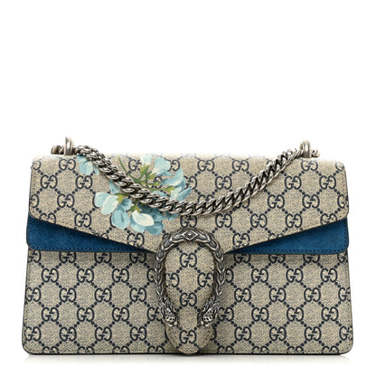 Gucci GG Supreme Monogram Blooms Small Dionysus Shoulder Bag Beige Navy Vintage Blue 1 of 11