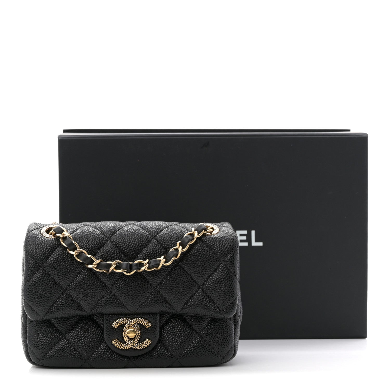 Chanel Grained Lambskin Quilted Mini Flap Black 11 of 11