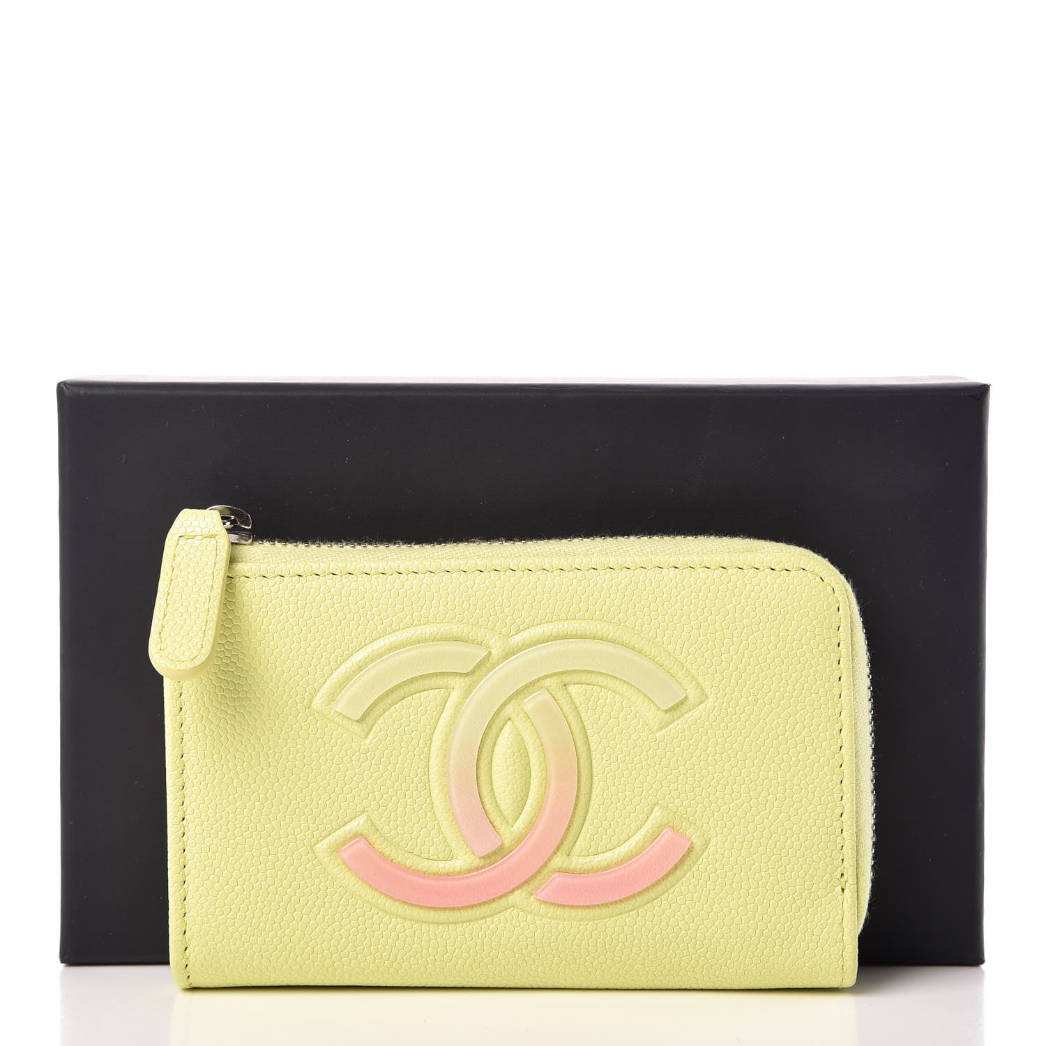 Chanel Caviar Key Holder Case Light Pink Light Green 12 of 12