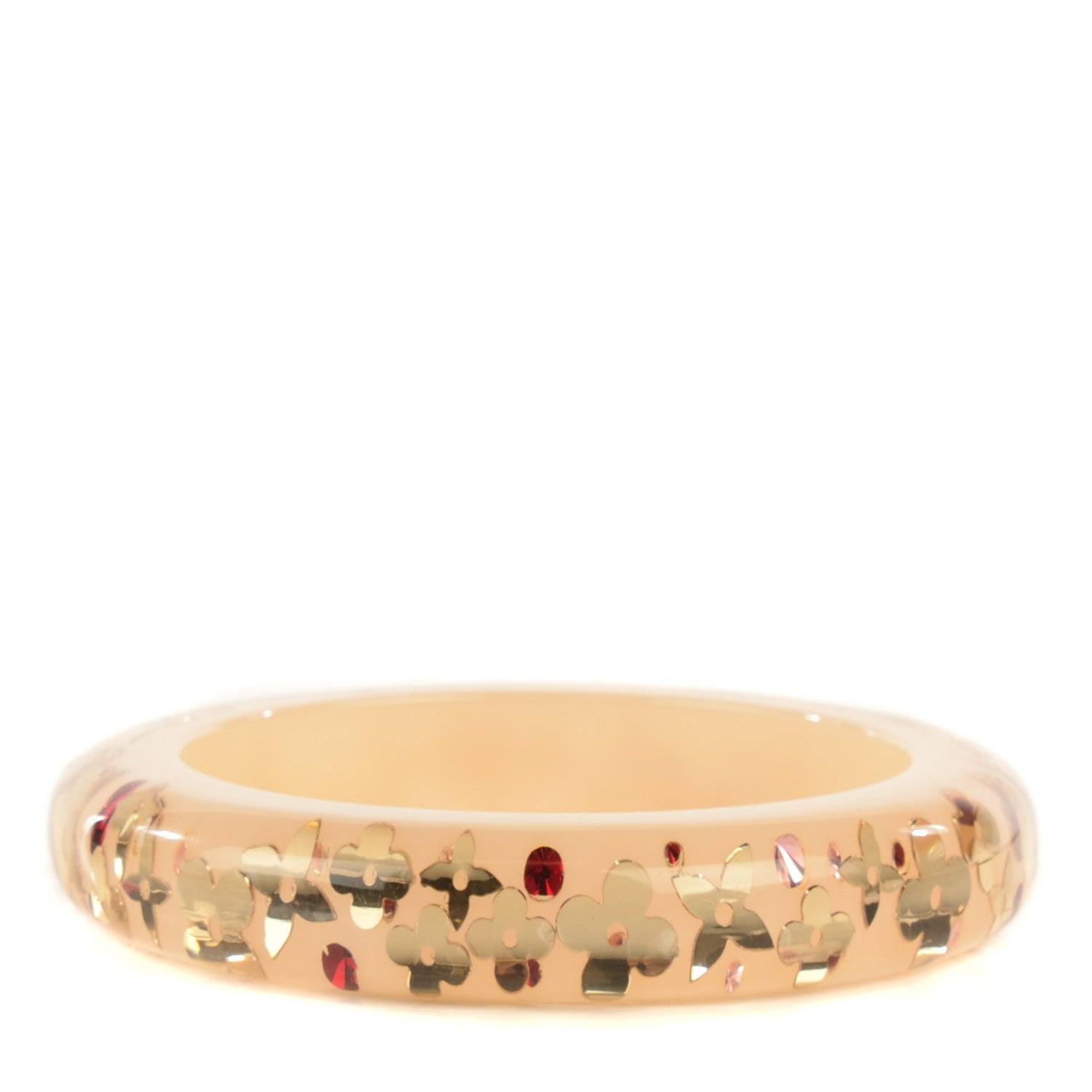 Louis Vuitton Resin Swarovski Medium Inclusion Bracelet GM Nacre 1 of 4