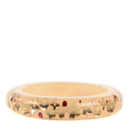 Louis Vuitton Resin Swarovski Medium Inclusion Bracelet GM Nacre 1 of 4