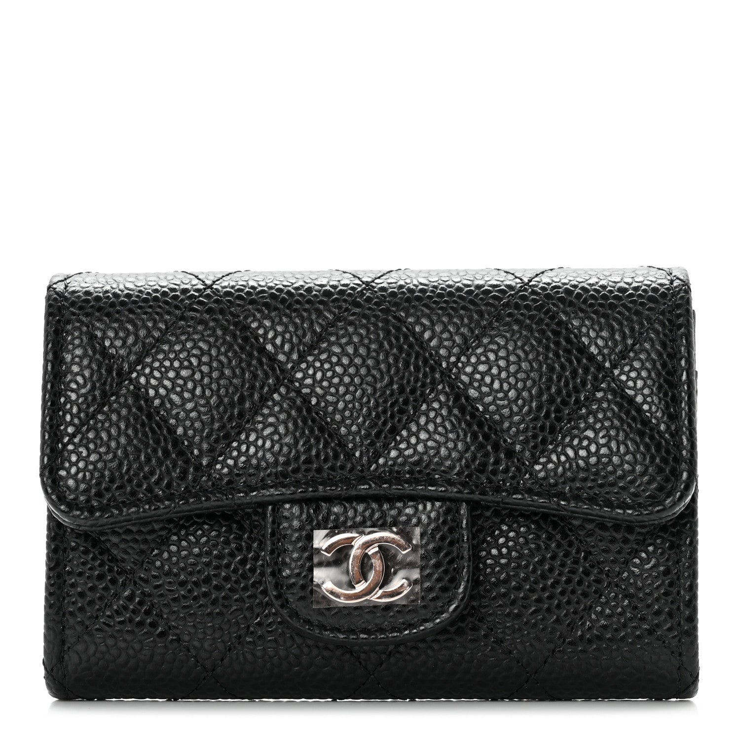 Chanel Caviar Quilted Flap Card Holder Black 1 of 7