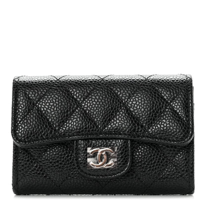 Chanel Caviar Quilted Flap Card Holder Black 1 of 7