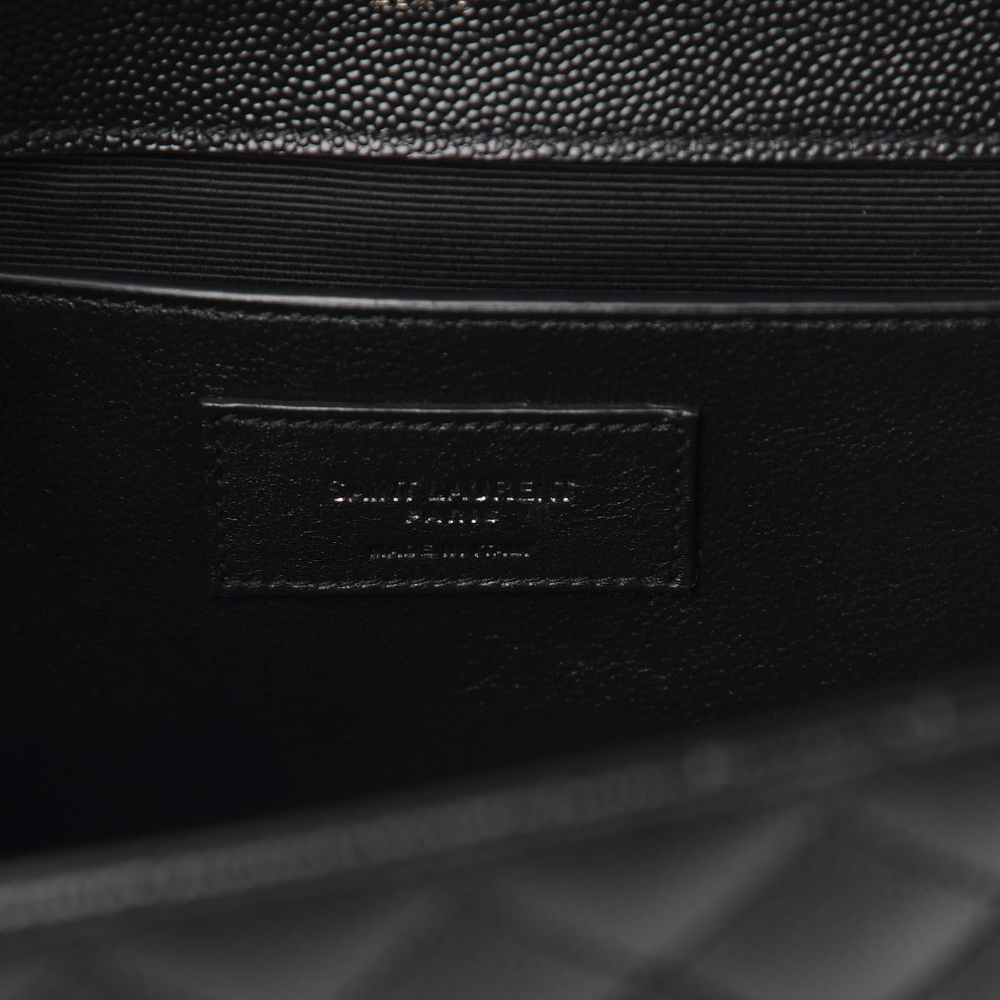 Grain De Poudre Textured Mixed Matelasse Triquilt Medium Monogram Satchel Black