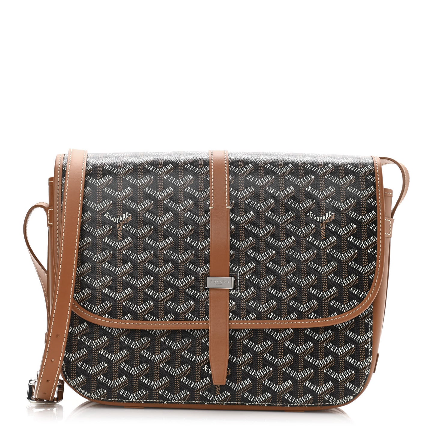 Goyardine Belvedere II MM Messenger Bag Black Gold