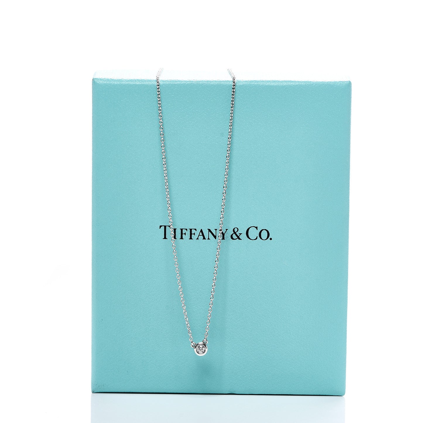 Sterling Silver Diamond .05ct Elsa Peretti Diamonds by the Yard Pendant Necklace